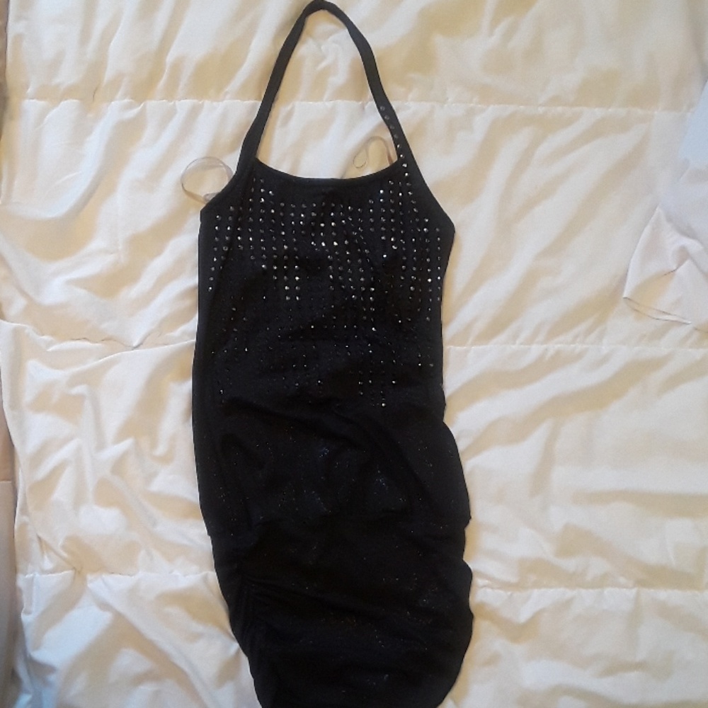 Black mini dress